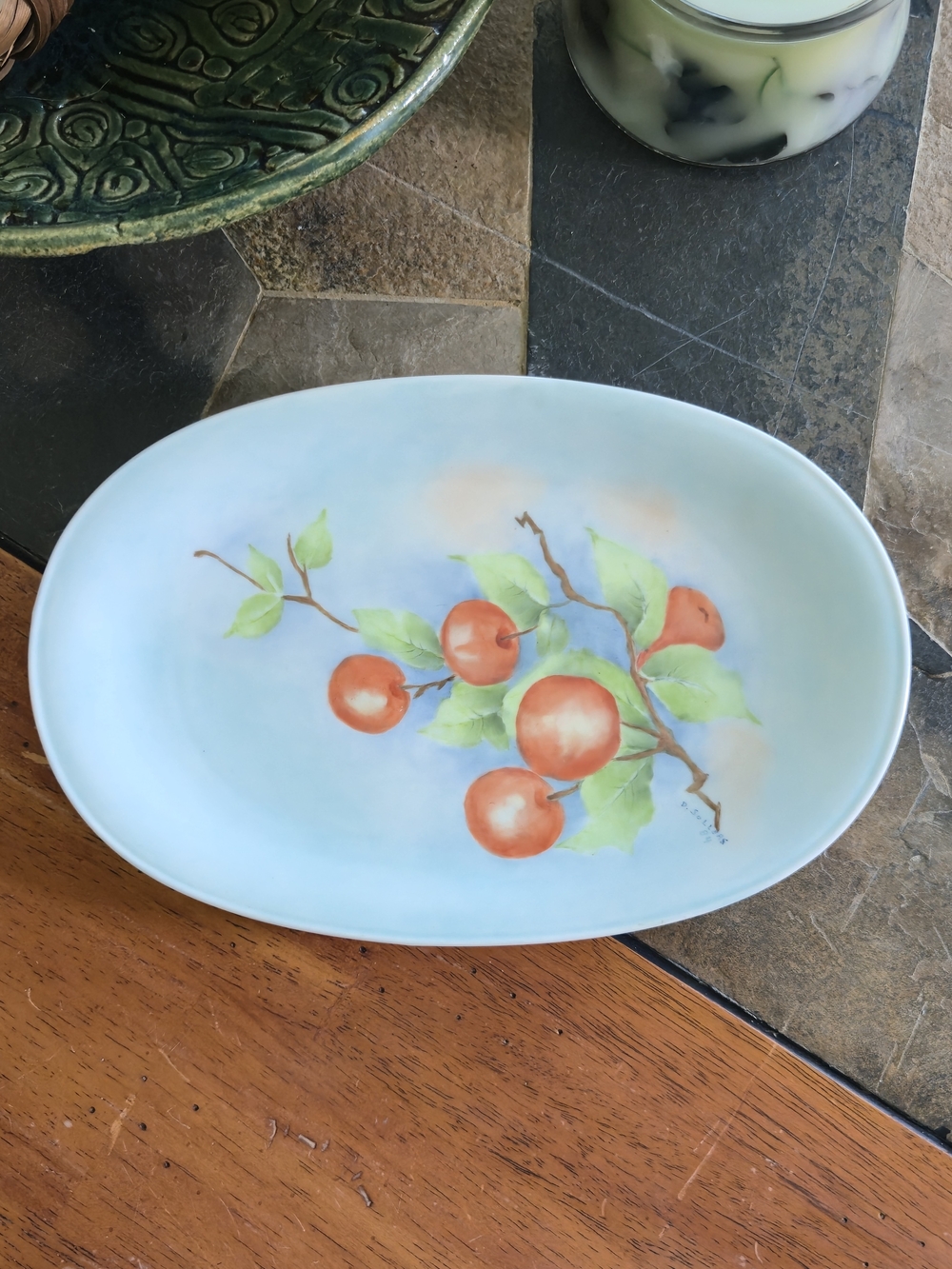Vintage Seltmann Weiden Bavaria Hand-Painted Apple Serving Tray